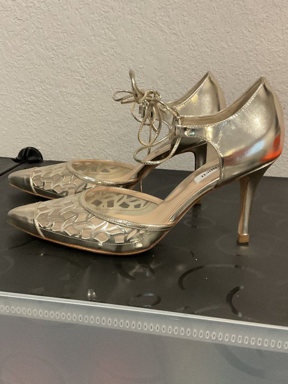NEW LK Bennett gold leather pumps 40
